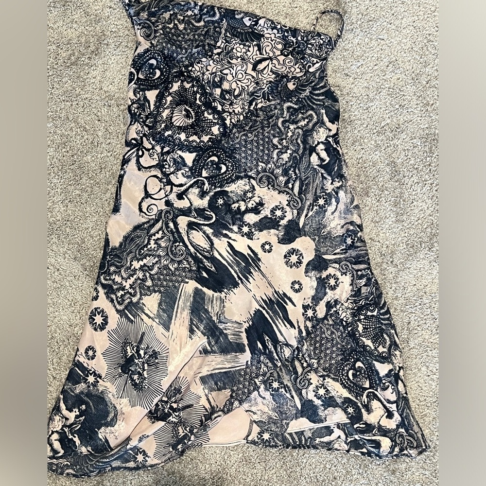 Topshop Idol Tattoo Print Satin Slipdress Size:6 - Picture 16 of 16